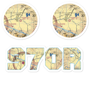 Hi Country No 2 Airport (97OR) VFR Sectional Sticker Pack