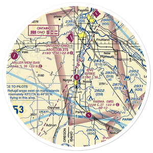 Bybee Field (97OG) VFR Sectional Sticker (30 mile)