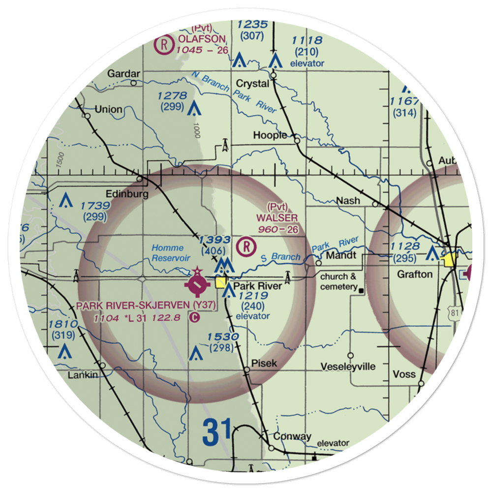 Walser Strip (97ND) VFR Sectional Sticker (30 mile) 