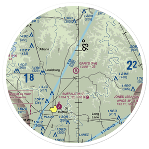 Gary's Airport (97MO) VFR Sectional Sticker (30 mile)