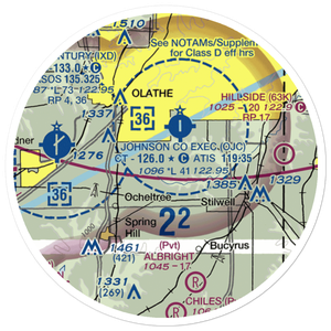 Clear View Farm Airport (97KS) VFR Sectional Sticker (20 mile)