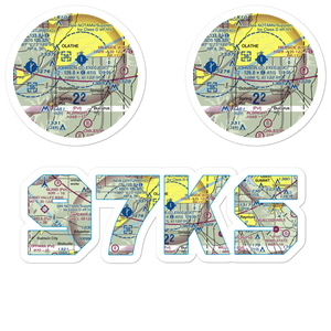 Clear View Farm Airport (97KS) VFR Sectional Sticker Pack