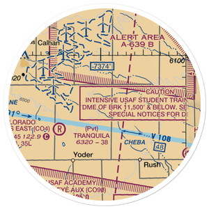 Peakview Airport (97CO) VFR Sectional Sticker (20 mile)