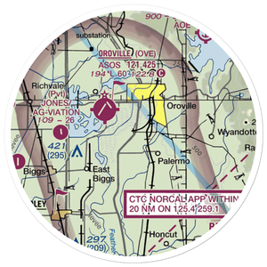 Siller Bros Inc Airport (97CL) VFR Sectional Sticker (20 mile)
