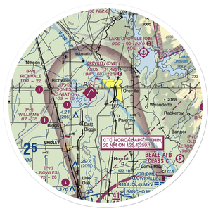 Siller Bros Inc Airport (97CL) VFR Sectional Sticker (30 mile)