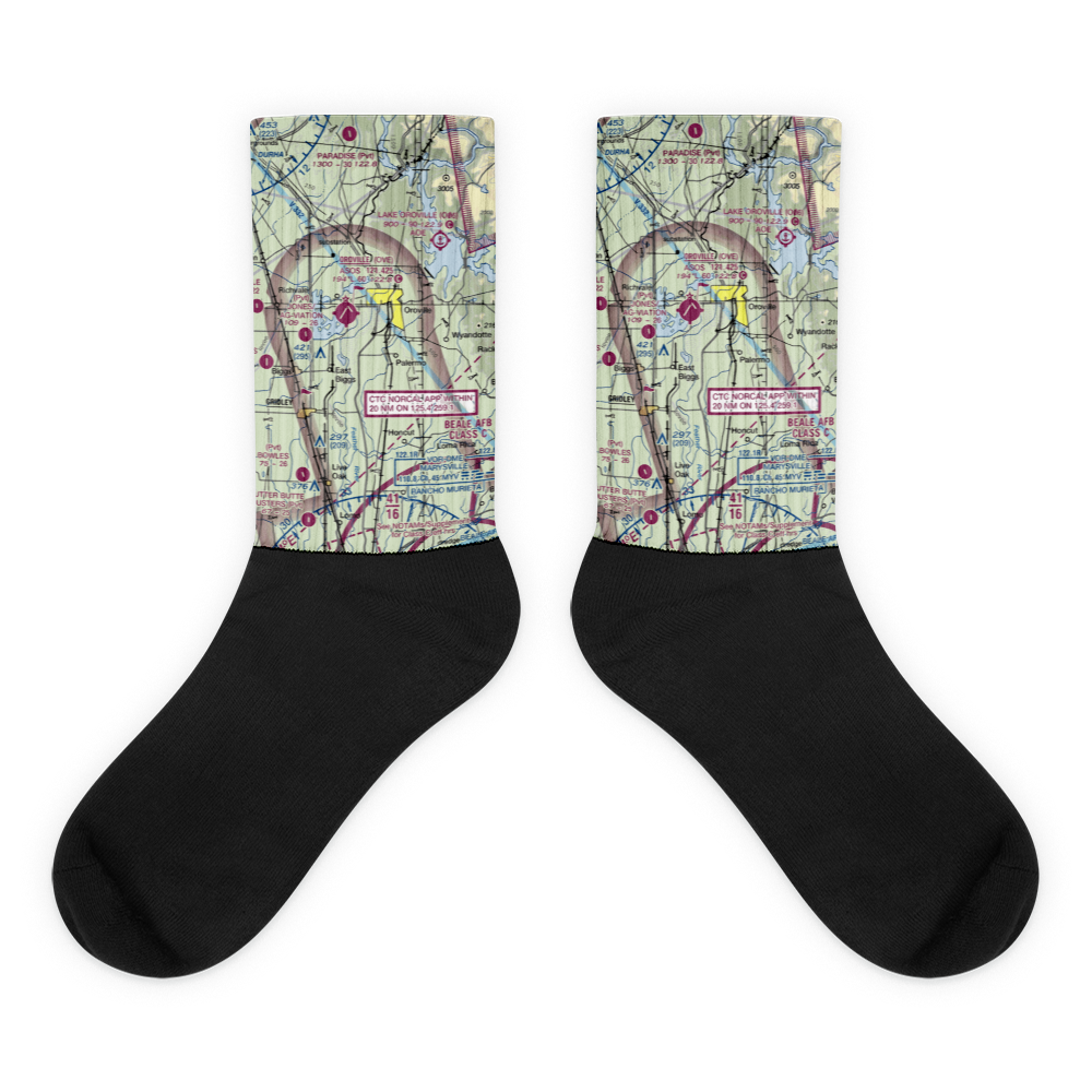 Siller Bros Inc Airport (97CL) VFR Sectional Socks 