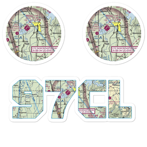 Siller Bros Inc Airport (97CL) VFR Sectional Sticker Pack