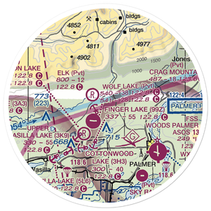 High Ridge Association Airport (97AK) VFR Sectional Sticker (20 mile)