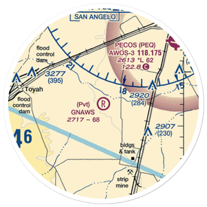 Gnaws Farm Airport (96XA) VFR Sectional Sticker (20 mile)