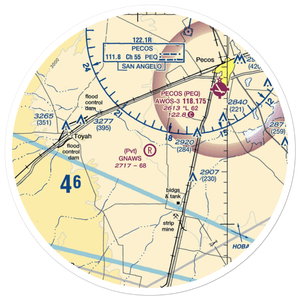 Gnaws Farm Airport (96XA) VFR Sectional Sticker (30 mile)