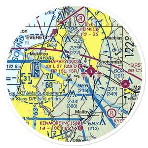 Jim & Julie's Airport (96WA) VFR Sectional Sticker (20 mile)