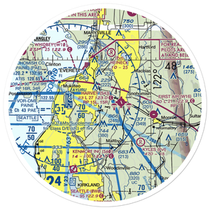 Jim & Julie's Airport (96WA) VFR Sectional Sticker (30 mile)