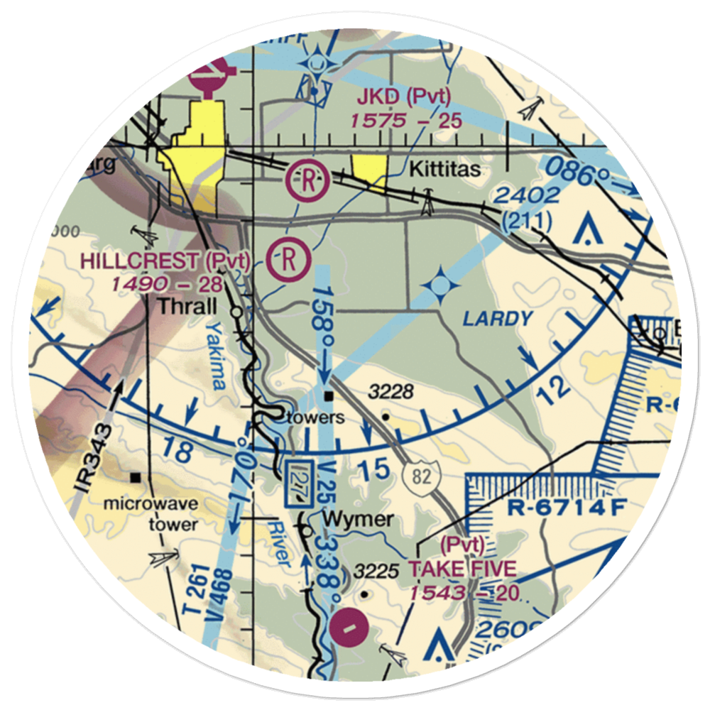 Beiter Airport (96VE) VFR Sectional Sticker (20 mile) 