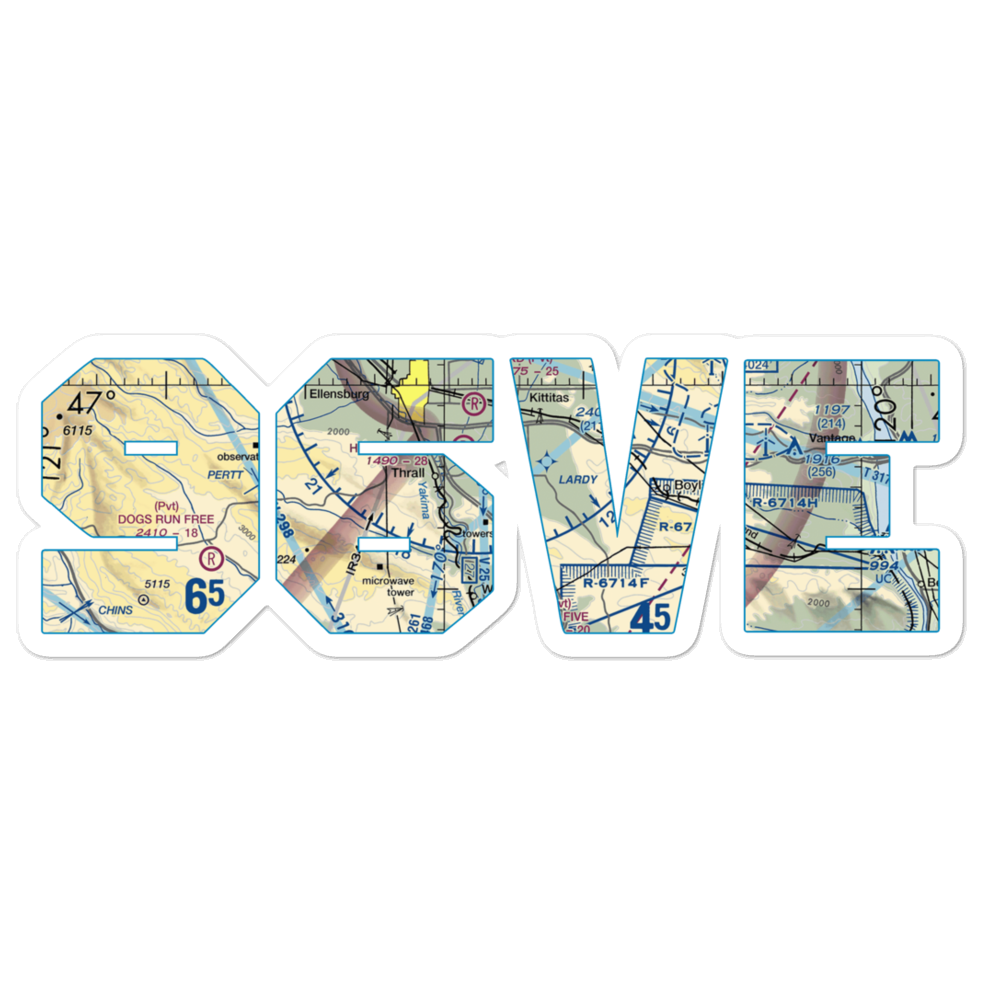 Beiter Airport (96VE) VFR Sectional Sticker 