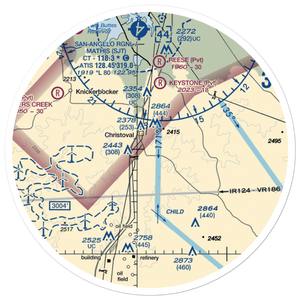Brown Field (96TX) VFR Sectional Sticker (30 mile)