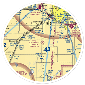 Southwest Lubbock Airport (96TS) VFR Sectional Sticker (30 mile)