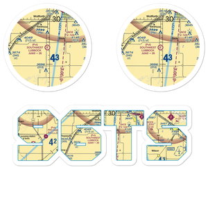 Southwest Lubbock Airport (96TS) VFR Sectional Sticker Pack