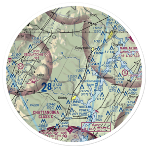 Mount Bakewell Airfield (96TN) VFR Sectional Sticker (30 mile)
