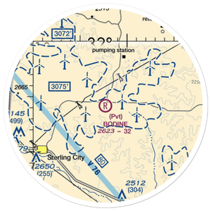 Bodine Airport (96TE) VFR Sectional Sticker (20 mile)