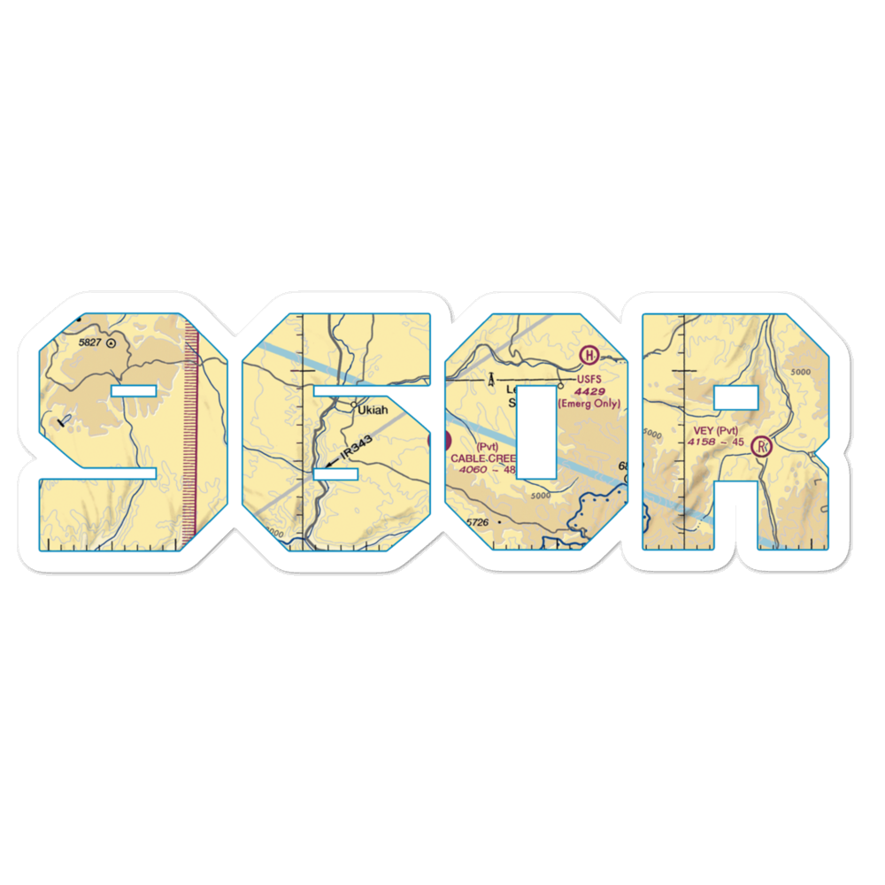 Cable Creek Ranch Airport (96OR) VFR Sectional Sticker 