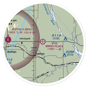 Mike's Place Airport (96OK) VFR Sectional Sticker (20 mile)