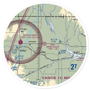 Mike's Place Airport (96OK) VFR Sectional Sticker (30 mile)