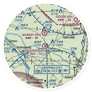 A & L Airport (96KY) VFR Sectional Sticker (20 mile)