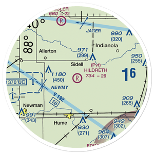 Hildreth Air Park (96IS) VFR Sectional Sticker (20 mile)