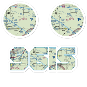 Hildreth Air Park (96IS) VFR Sectional Sticker Pack