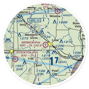 Gerbick Airport (96IL) VFR Sectional Sticker (20 mile)