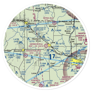Gerbick Airport (96IL) VFR Sectional Sticker (30 mile)
