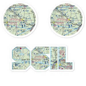 Gerbick Airport (96IL) VFR Sectional Sticker Pack
