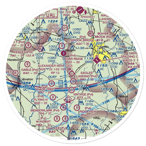 3-M's Airport (96GA) VFR Sectional Sticker (30 mile)