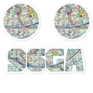 3-M's Airport (96GA) VFR Sectional Sticker Pack
