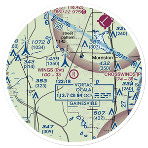Wings Field (96FL) VFR Sectional Sticker (20 mile)