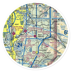 Black Diamond Airport (95WA) VFR Sectional Sticker (30 mile)