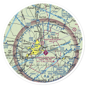 Buck Hollar Airport (95VA) VFR Sectional Sticker (30 mile)