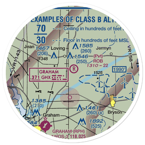 Rob Airport (95TS) VFR Sectional Sticker (20 mile)