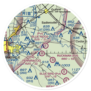 Blue Ridge Field (95TN) VFR Sectional Sticker (20 mile)