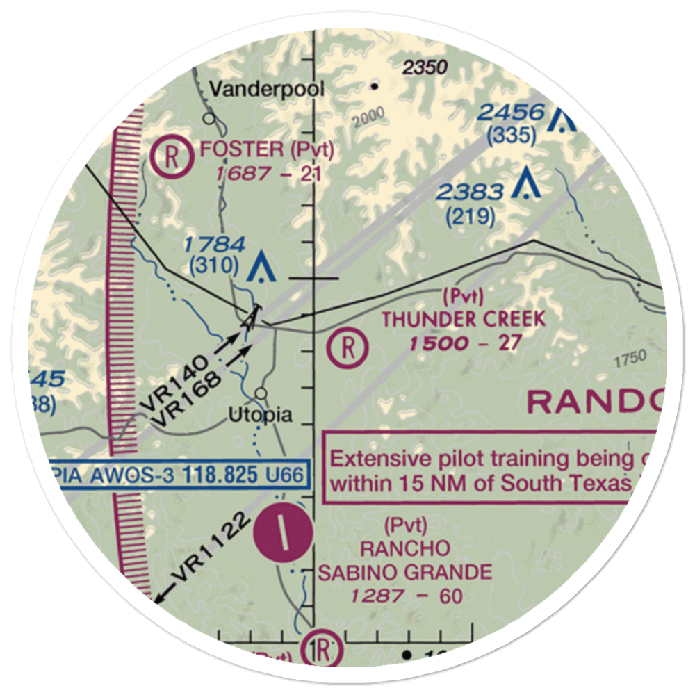 Thunder Creek Airport (95TA) VFR Sectional Sticker (20 mile) 