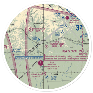 Thunder Creek Airport (95TA) VFR Sectional Sticker (30 mile)