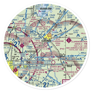 Barcus Field (95OK) VFR Sectional Sticker (30 mile)