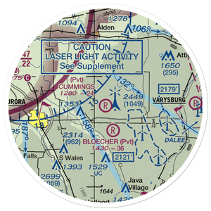 Cummings Airfield (95NY) VFR Sectional Sticker (20 mile)