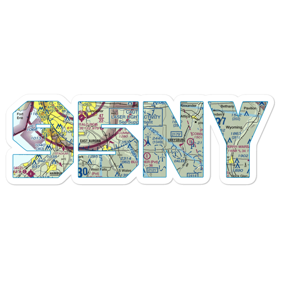 Cummings Airfield (95NY) VFR Sectional Sticker 