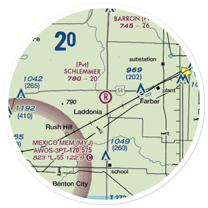 Schlemmer Airport (95MO) VFR Sectional Sticker (20 mile)