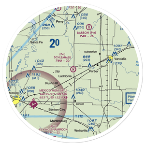 Schlemmer Airport (95MO) VFR Sectional Sticker (30 mile)