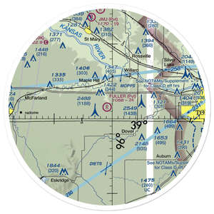 Fuller Airfield (95KS) VFR Sectional Sticker (30 mile)