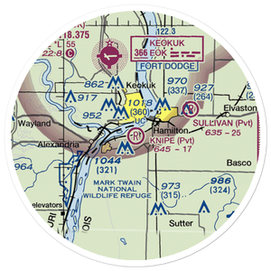 Jan Knipe Airport (95IS) VFR Sectional Sticker (20 mile)
