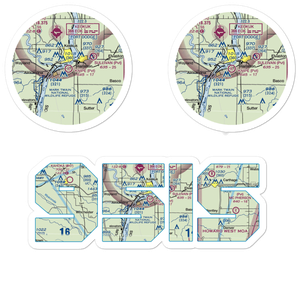 Jan Knipe Airport (95IS) VFR Sectional Sticker Pack