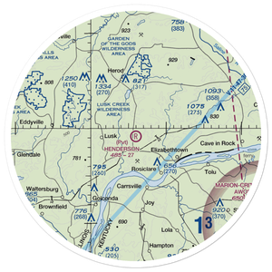 Henderson Airport (95IL) VFR Sectional Sticker (30 mile)